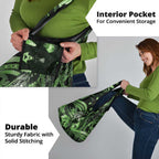 Maori Romantic Valentine Grocery Bag The Hongi Kiss Green Galaxy