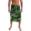 Personalised Maori Romantic Valentine Lavalava The Hongi Kiss Green Galaxy