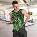 Personalised Maori Romantic Valentine Men Tank Top The Hongi Kiss Green Galaxy