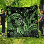 Maori Romantic Valentine Quilt The Hongi Kiss Green Galaxy