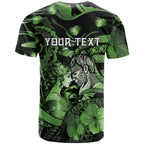 Personalised Maori Romantic Valentine T Shirt The Hongi Kiss Green Galaxy