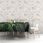 Maori Romantic Valentine Tablecloth The Hongi Kiss Green Galaxy