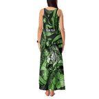 Personalised Maori Romantic Valentine Tank Maxi Dress The Hongi Kiss Green Galaxy