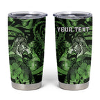 Personalised Maori Romantic Valentine Tumbler Cup The Hongi Kiss Green Galaxy