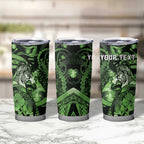 Personalised Maori Romantic Valentine Tumbler Cup The Hongi Kiss Green Galaxy
