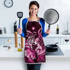 Maori Romantic Valentine Apron The Hongi Kiss Pink Galaxy