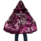 Personalised Maori Romantic Valentine Cloak The Hongi Kiss Pink Galaxy