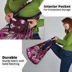 Maori Romantic Valentine Grocery Bag The Hongi Kiss Pink Galaxy