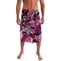Personalised Maori Romantic Valentine Lavalava The Hongi Kiss Pink Galaxy