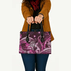 Maori Romantic Valentine Leather Bag The Hongi Kiss Pink Galaxy
