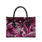 Maori Romantic Valentine Leather Bag The Hongi Kiss Pink Galaxy