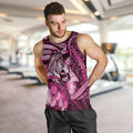 Personalised Maori Romantic Valentine Men Tank Top The Hongi Kiss Pink Galaxy