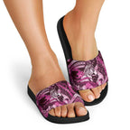 Maori Romantic Valentine Slide Sandals The Hongi Kiss Pink Galaxy