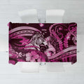 Maori Romantic Valentine Tablecloth The Hongi Kiss Pink Galaxy
