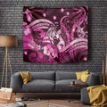 Maori Romantic Valentine Tapestry The Hongi Kiss Pink Galaxy