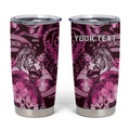 Personalised Maori Romantic Valentine Tumbler Cup The Hongi Kiss Pink Galaxy