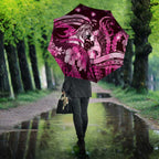 Maori Romantic Valentine Umbrella The Hongi Kiss Pink Galaxy