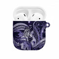 Maori Romantic Valentine AirPods Case The Hongi Kiss Purple Galaxy
