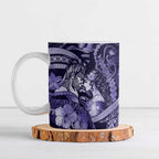 Personalised Maori Romantic Valentine Ceramic Mug The Hongi Kiss Purple Galaxy