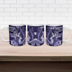 Personalised Maori Romantic Valentine Ceramic Mug The Hongi Kiss Purple Galaxy