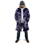 Personalised Maori Romantic Valentine Cloak The Hongi Kiss Purple Galaxy