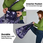 Maori Romantic Valentine Grocery Bag The Hongi Kiss Purple Galaxy