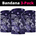 Maori Romantic Valentine Neck Gaiter The Hongi Kiss Purple Galaxy
