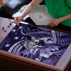 Maori Romantic Valentine Puzzle The Hongi Kiss Purple Galaxy