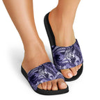 Maori Romantic Valentine Slide Sandals The Hongi Kiss Purple Galaxy