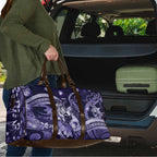 Maori Romantic Valentine Travel Bag The Hongi Kiss Purple Galaxy