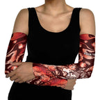 Personalised Maori Romantic Valentine Arm Sleeves The Hongi Kiss Red Galaxy