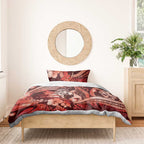 Maori Romantic Valentine Bedding Set The Hongi Kiss Red Galaxy