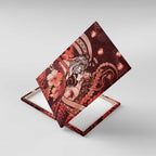 Maori Romantic Valentine Canvas Wall Art The Hongi Kiss Red Galaxy