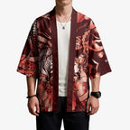 Personalised Maori Romantic Valentine Kimono The Hongi Kiss Red Galaxy