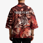 Personalised Maori Romantic Valentine Kimono The Hongi Kiss Red Galaxy