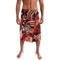 Personalised Maori Romantic Valentine Lavalava The Hongi Kiss Red Galaxy