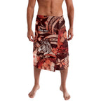 Personalised Maori Romantic Valentine Lavalava The Hongi Kiss Red Galaxy