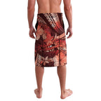 Personalised Maori Romantic Valentine Lavalava The Hongi Kiss Red Galaxy