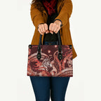 Maori Romantic Valentine Leather Bag The Hongi Kiss Red Galaxy