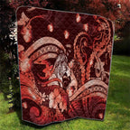Maori Romantic Valentine Quilt The Hongi Kiss Red Galaxy