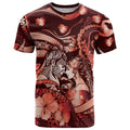 Personalised Maori Romantic Valentine T Shirt The Hongi Kiss Red Galaxy