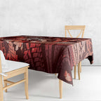 Maori Romantic Valentine Tablecloth The Hongi Kiss Red Galaxy