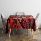 Maori Romantic Valentine Tablecloth The Hongi Kiss Red Galaxy