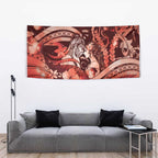 Maori Romantic Valentine Tapestry The Hongi Kiss Red Galaxy