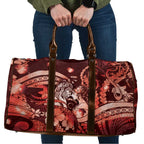 Maori Romantic Valentine Travel Bag The Hongi Kiss Red Galaxy