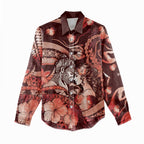 Personalised Maori Romantic Valentine Women Casual Shirt The Hongi Kiss Red Galaxy