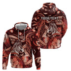 Personalised Maori Romantic Valentine Zip Hoodie The Hongi Kiss Red Galaxy