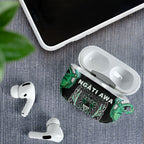 Aotearoa Ngati Awa AirPods Case Maori Tribal Green Marble Paua Shell Pattern