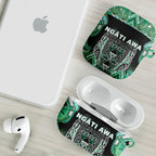 Aotearoa Ngati Awa AirPods Case Maori Tribal Green Marble Paua Shell Pattern
