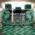 Aotearoa Ngati Awa Back Car Seat Cover Maori Tribal Green Marble Paua Shell Pattern